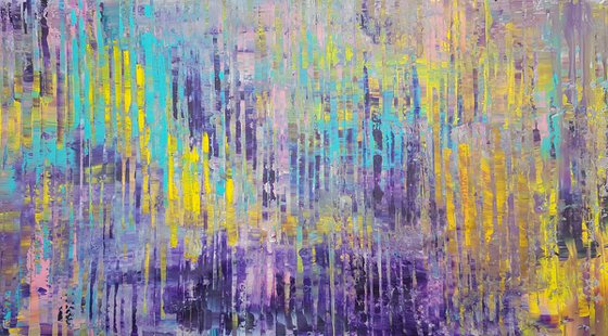 Lost in draem - large colorful abstract painting