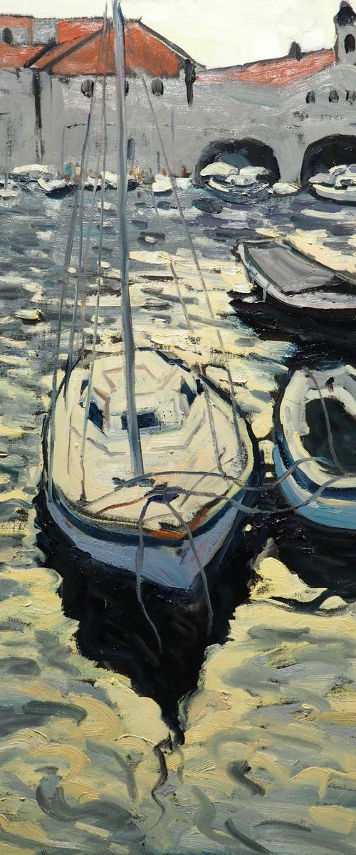 The city harbour in Dubrovnik by Yuanyuan Liu