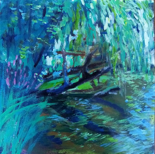 Willows near the lake by Oxana Raduga
