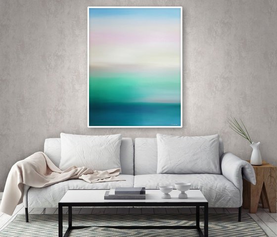 Seascape painting Tender sea / Original artwork