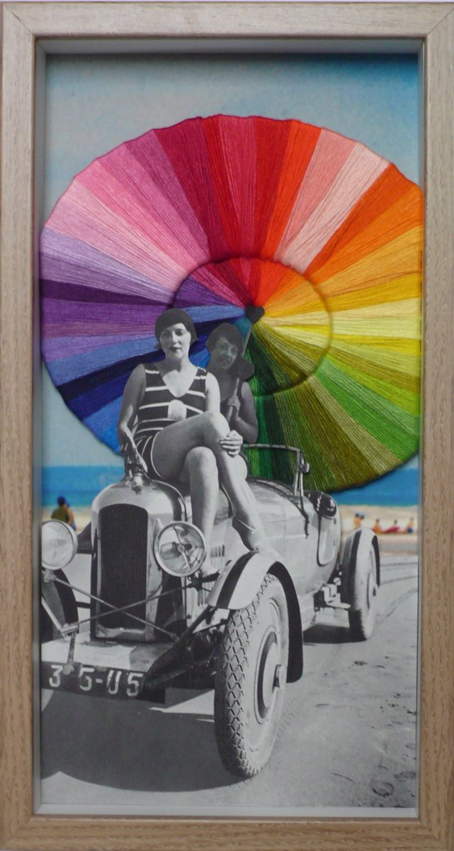 Urban And Pop Portrait Collage By Paper Draper, 8 X 15", Sunbrella, Original Artwork