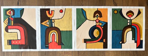 Dancing to the Rhythm (Set of 4)