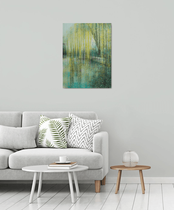 Weeping Willow Tree In Summer Light