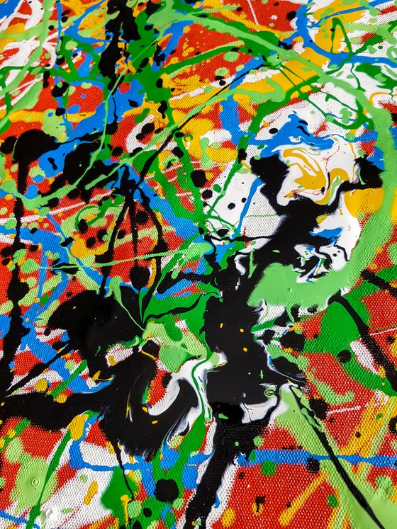 Ahojot (H)115x(W)157 cm. Similar to a Jackson Pollock