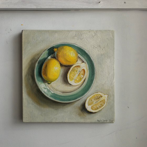 Lemons on plate