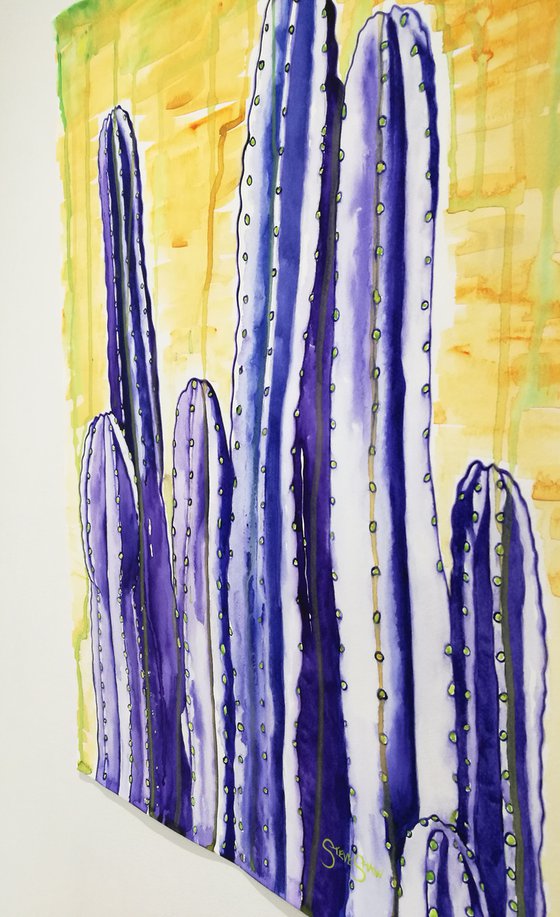 Purple Cactus ( on paper )