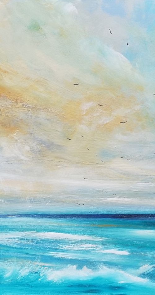 Large Seascape - Follow Your Heart - Cornwall, Art by Mel Graham