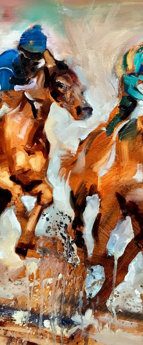 At the Races by Anthony Barrow BA(Hons) Fine Art