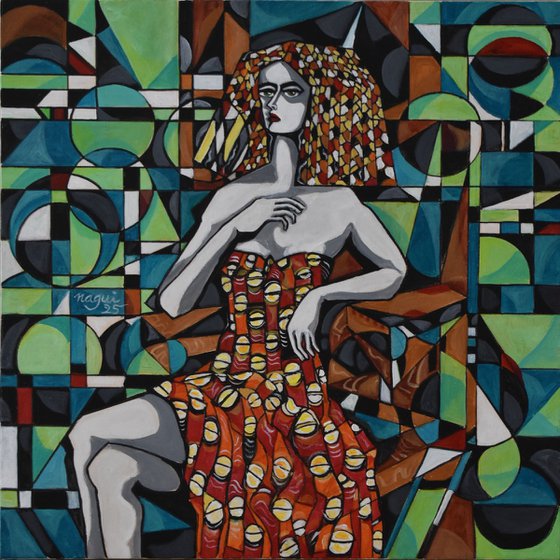 Seated model
