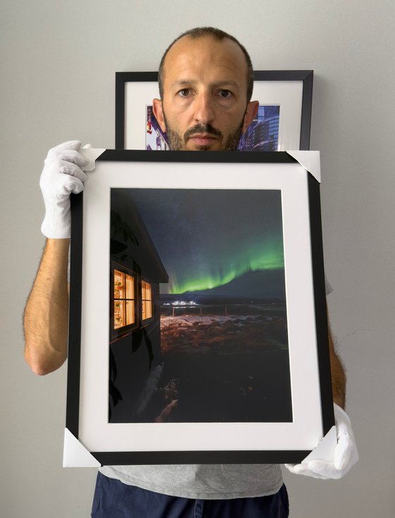 STARRY SKY AND NORTHERN LIGHT