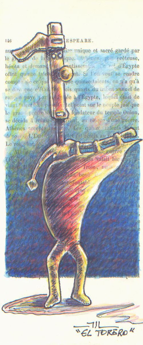 El torero, sketch of sculpture by Jean-Luc Lacroix