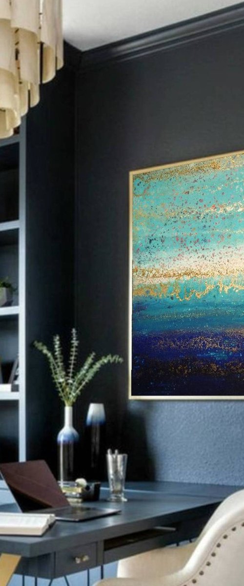Jellyfish escape 60x80 cm by Eleni Denart