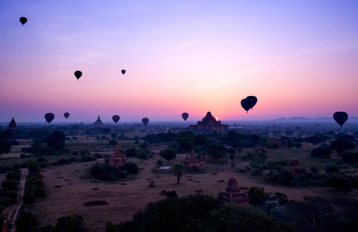 Sunrise in Bagan - Signed Limited Edition by Serge Horta