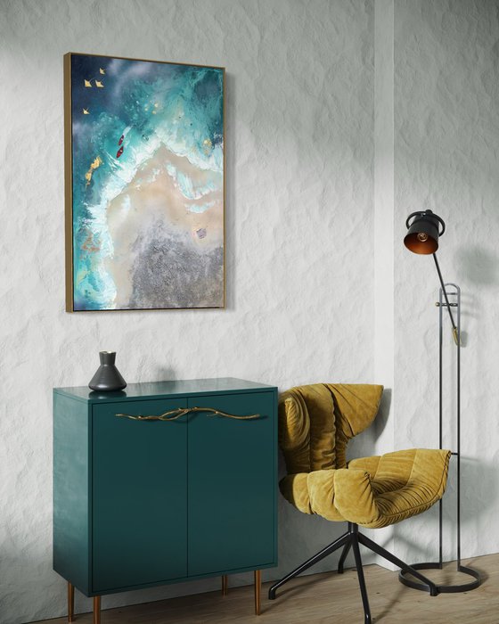 Whitsundays Teal 1 90x60