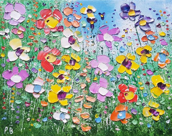 "Colourful Meadow Flowers in Love"