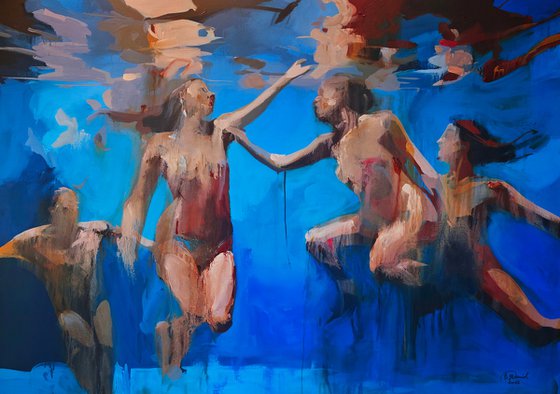 In water