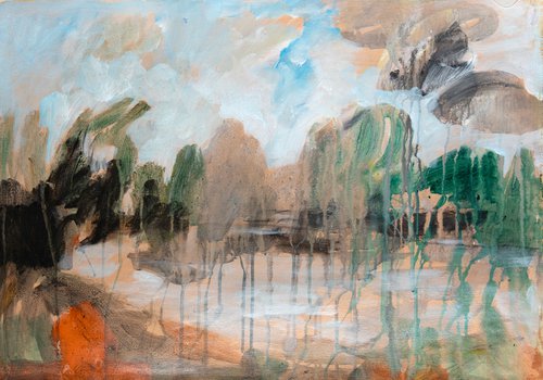 Woodland Pond 3 by Elizabeth Anne Fox