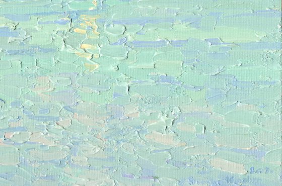 Sunset. The sea is calm. Bali. Crete. Greece