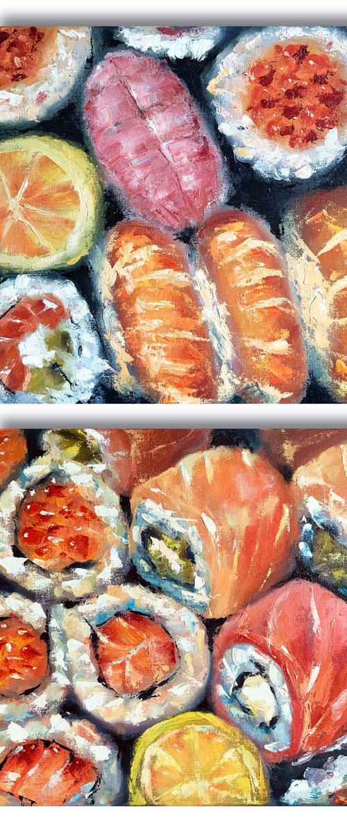 Sushi diptych by Alena Post