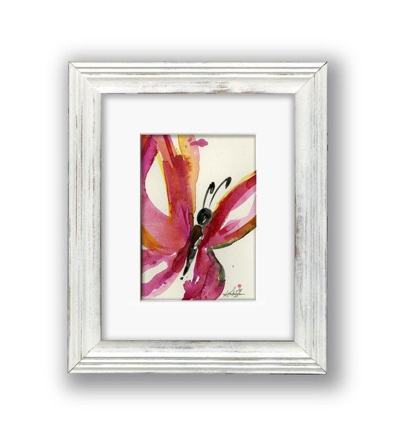 Butterfly Joy 11 - Framed Butterfly Painting by Kathy Morton Stanion