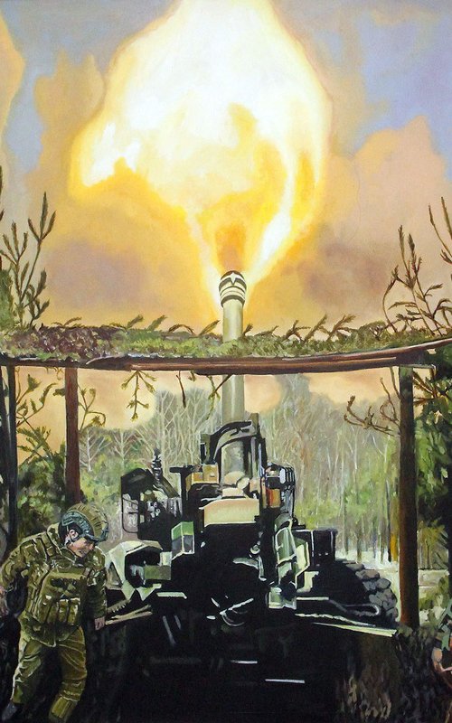 Artillery (on canvas). by Juan Sly