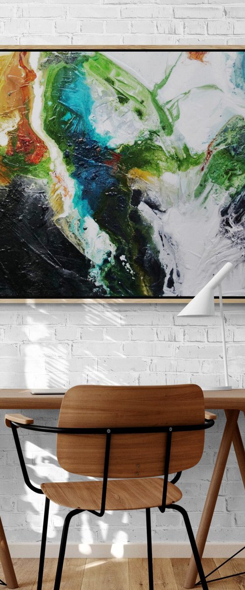 Seeded Potion 190cm x 100cm Textured Abstract Art by Franko