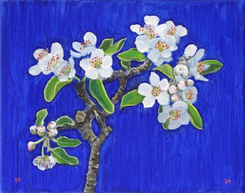 Small Stem of Pear Blossom by Richard Gibson