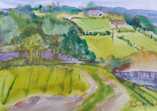 Green fields, Hailsham by Tanya Sun