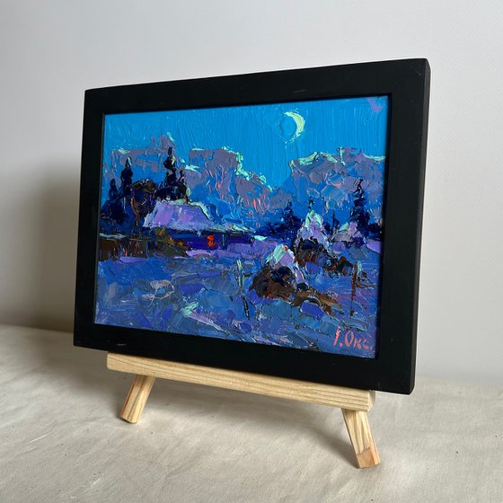 Moonlit winter night