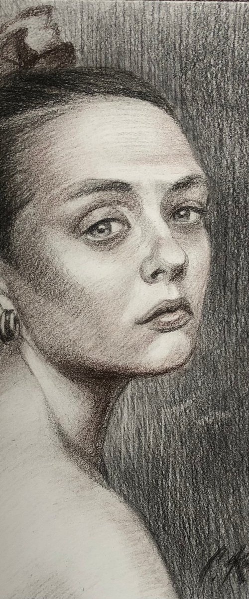 A girl with sad eyes by Sergey  Kachin