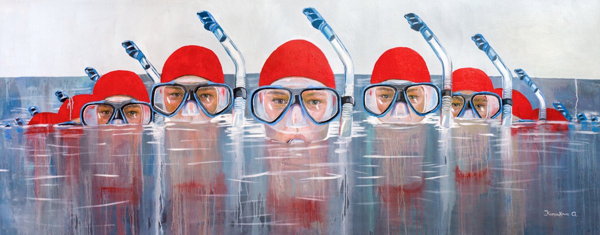 The army of snorkellers by Anastasia Korsakova