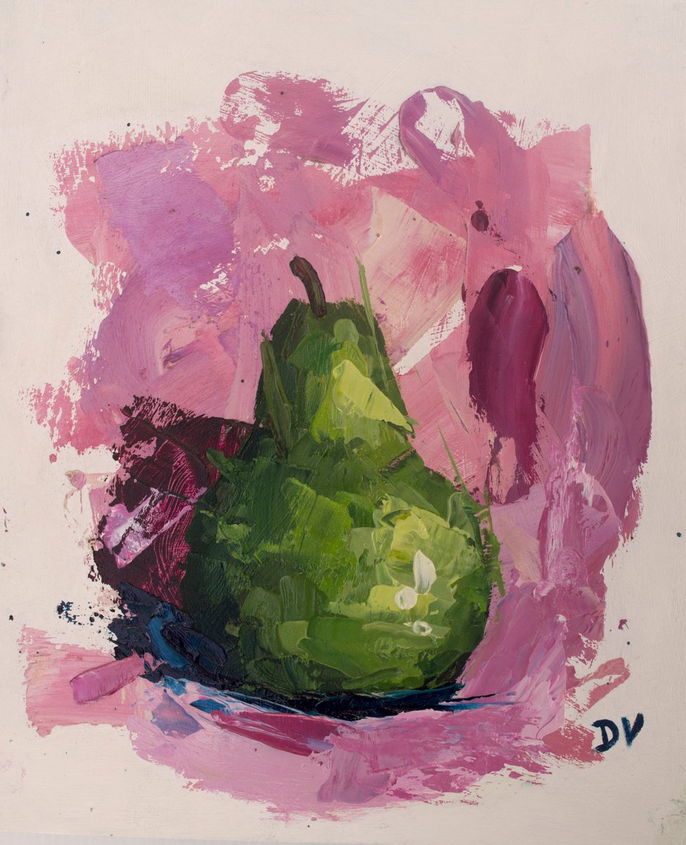 BEURRE PEAR ON PINK 1 by Damien Venditti