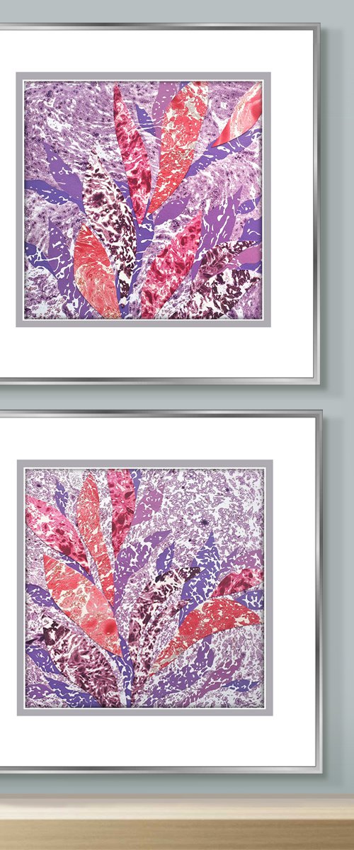 Set of 2 «Lavender Tropics» by Mariia Raskin