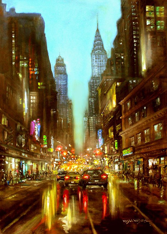 New York City Lights 2, 24x36 inches