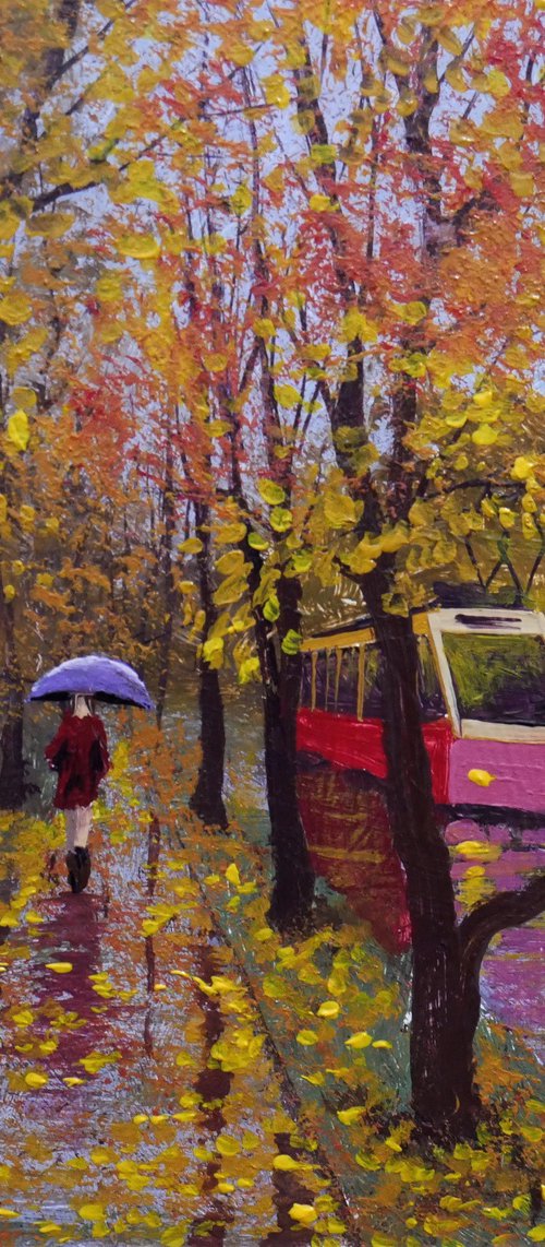 Under the autumn rain by Eugene Gorbachenko