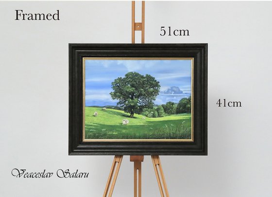 Irish Green Hills Original Oil Painting