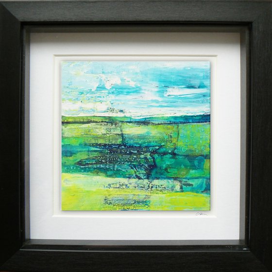 Big sky #1 - Framed ready to hang - original abstract landscape