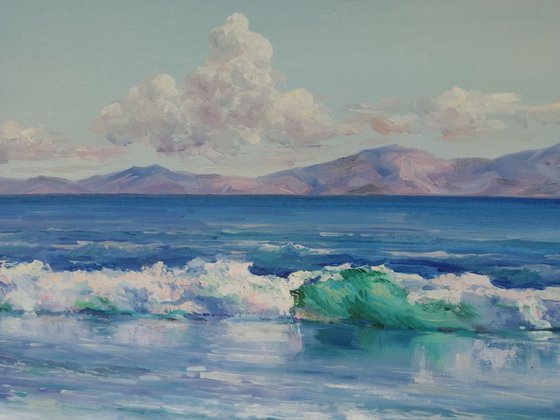 Sea waves(60x90cm, oil painting)