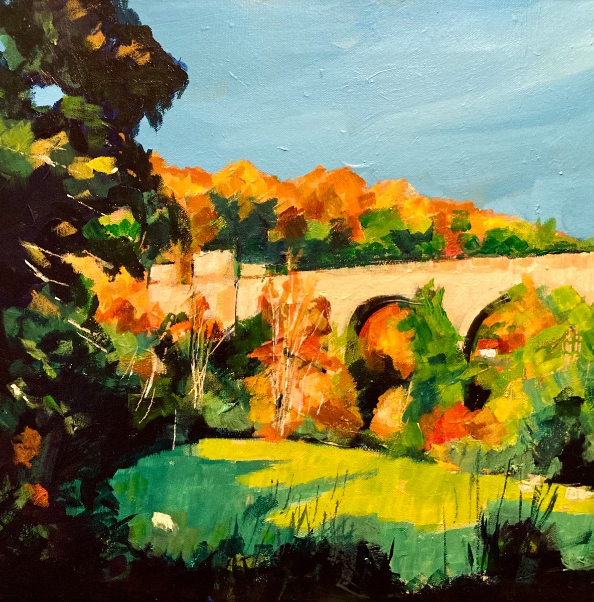 Knucklas Viaduct By Stuart Roper, 17 X 17, Artwork For Sale On Artfinder