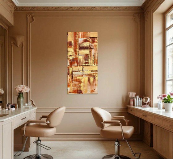 Field of Study Ochre 50x100x2 cm