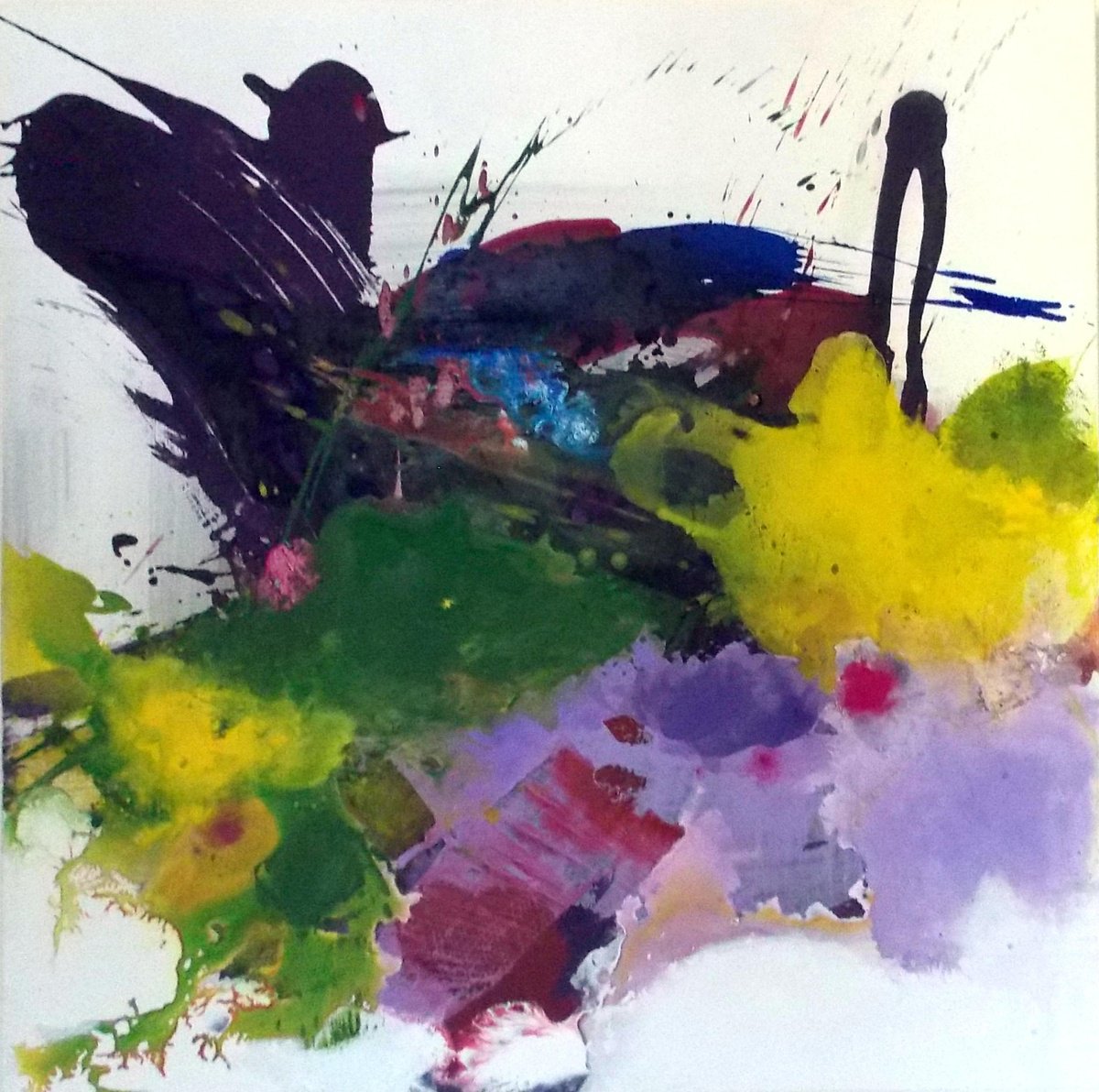 Abstract Painting By Christa Haack, 31 X 31, In The Frenzy Of Colors, Original Artwork