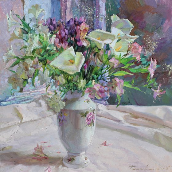 Bouquet with calla lilies
