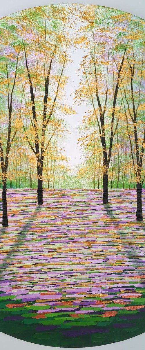 Woodland in Viridian by Amanda Horvath