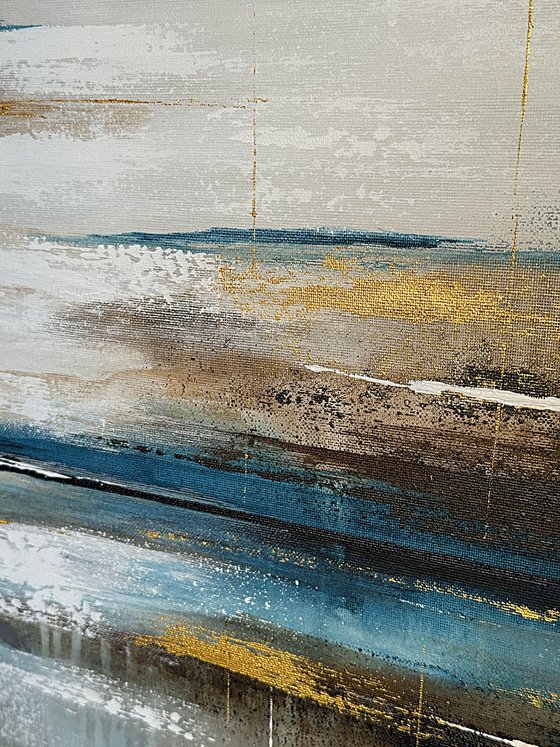 Azure Tide with Golden Accents