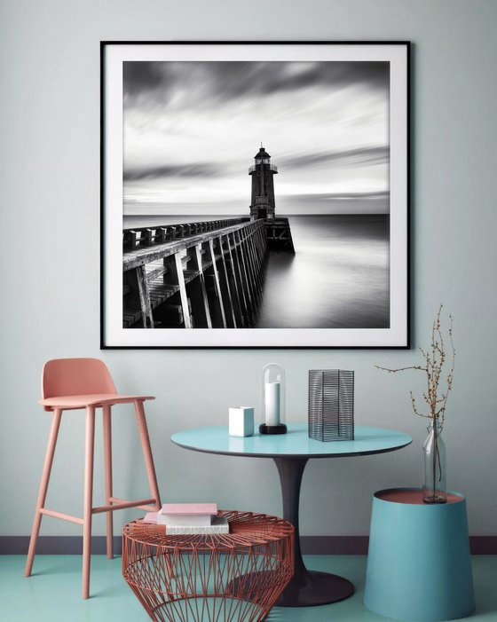 A lighthouse at the port