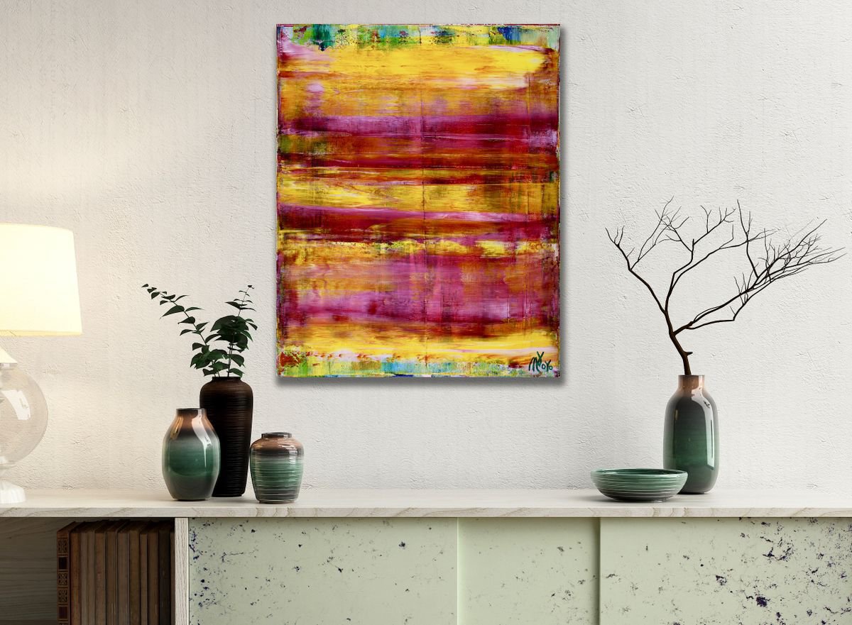 Abstract Acrylic Painting By Nestor Toro, 16 X 20", Energy Fusion 6, Original Artwork