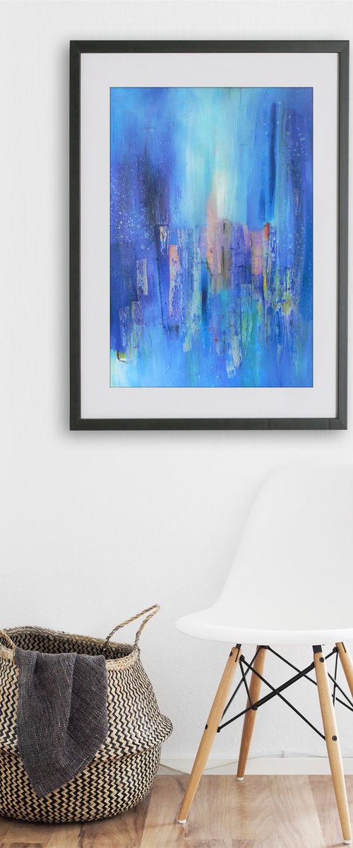 Blue abstract by Carolynne Coulson