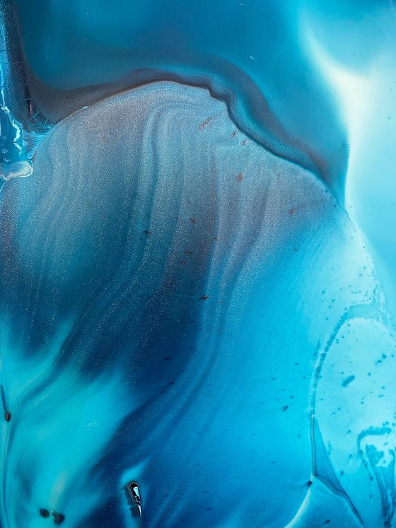 Ocean Fluid Abstract 70x100 cm
