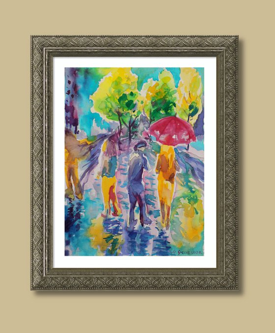 Rain in the city