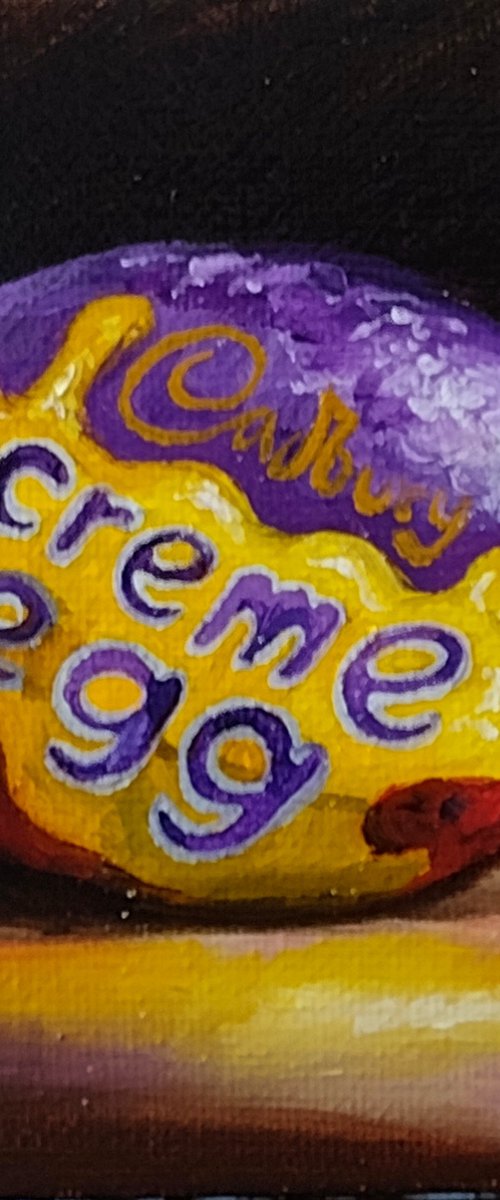 Little Cadbury Creme egg still life by Jane Palmer Art